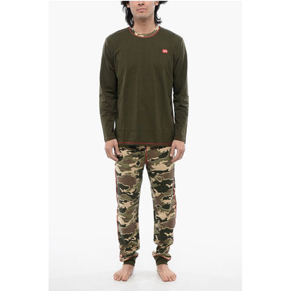 Stretch Cotton UMSET-WILLIAM Long Pyjamas with Camouflage Pa