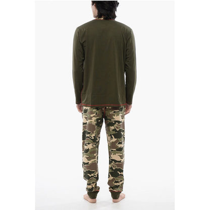 Stretch Cotton UMSET-WILLIAM Long Pyjamas with Camouflage Pa