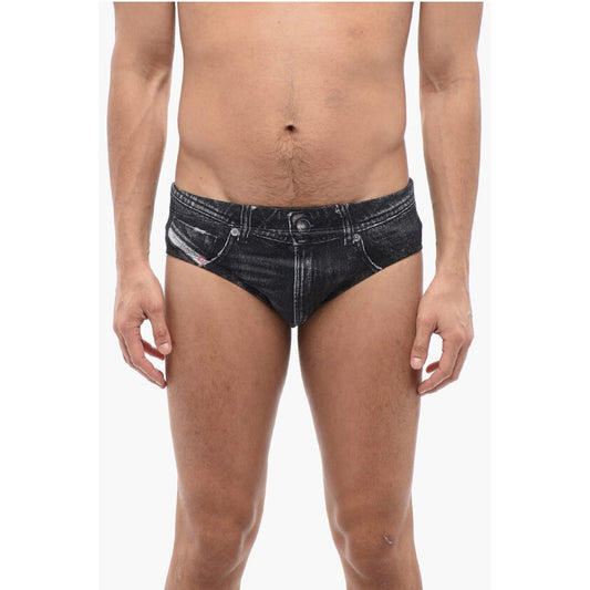 Denim Effect Stretch Fabric BMBR-ALFIE SW Swim Brief