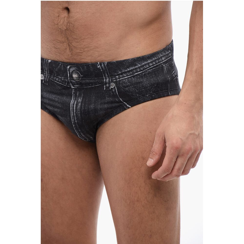 Denim Effect Stretch Fabric BMBR-ALFIE SW Swim Brief