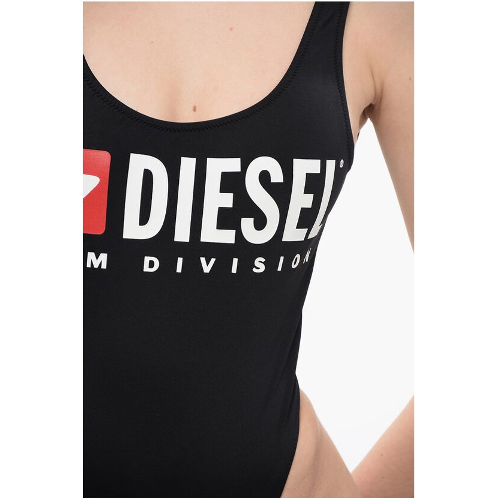 Solid Color BFSW-PAMELA One-Piece Swimsuit with Printed Logo