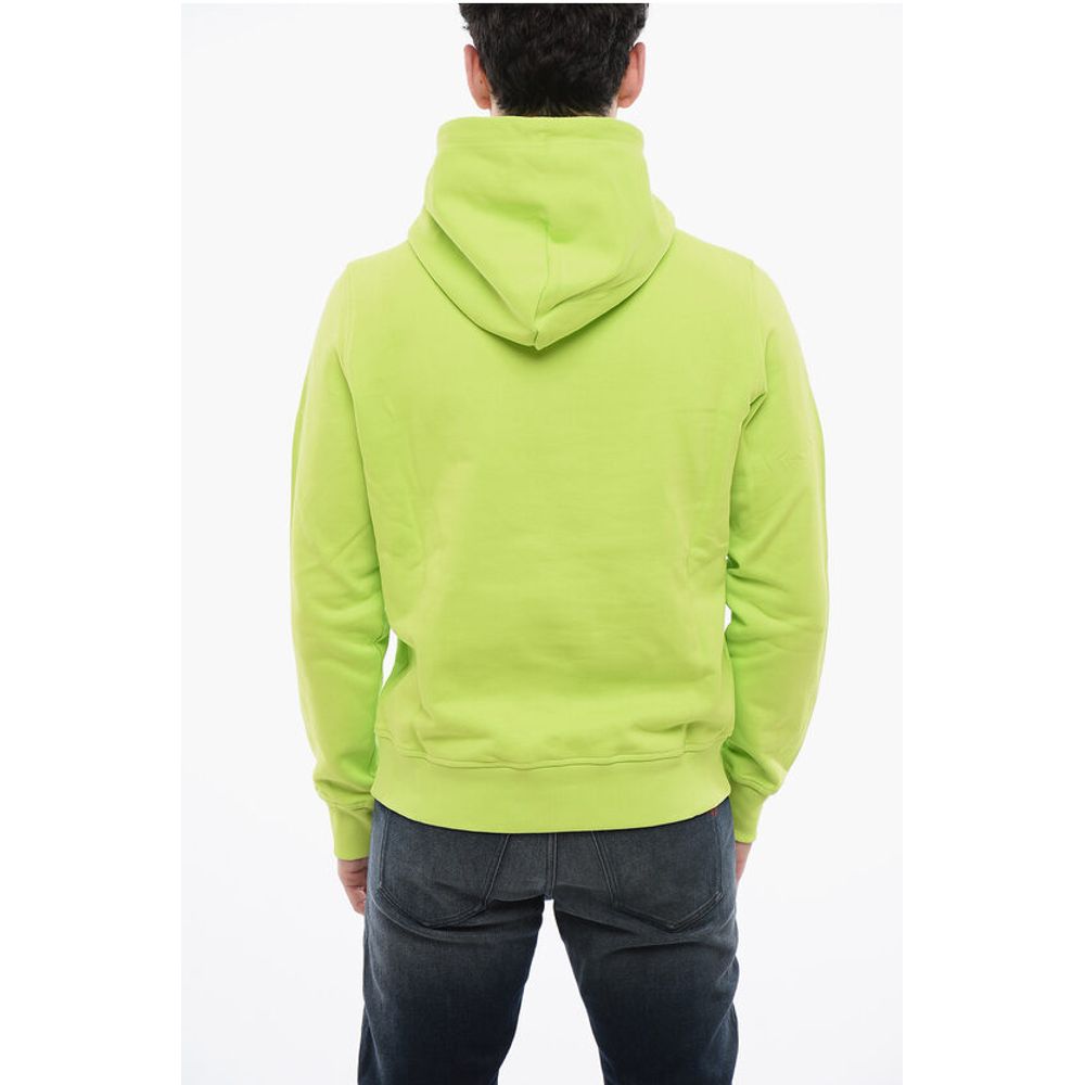 Brushed Cotton Hoodie Sweatshirt with Embroidered Logo