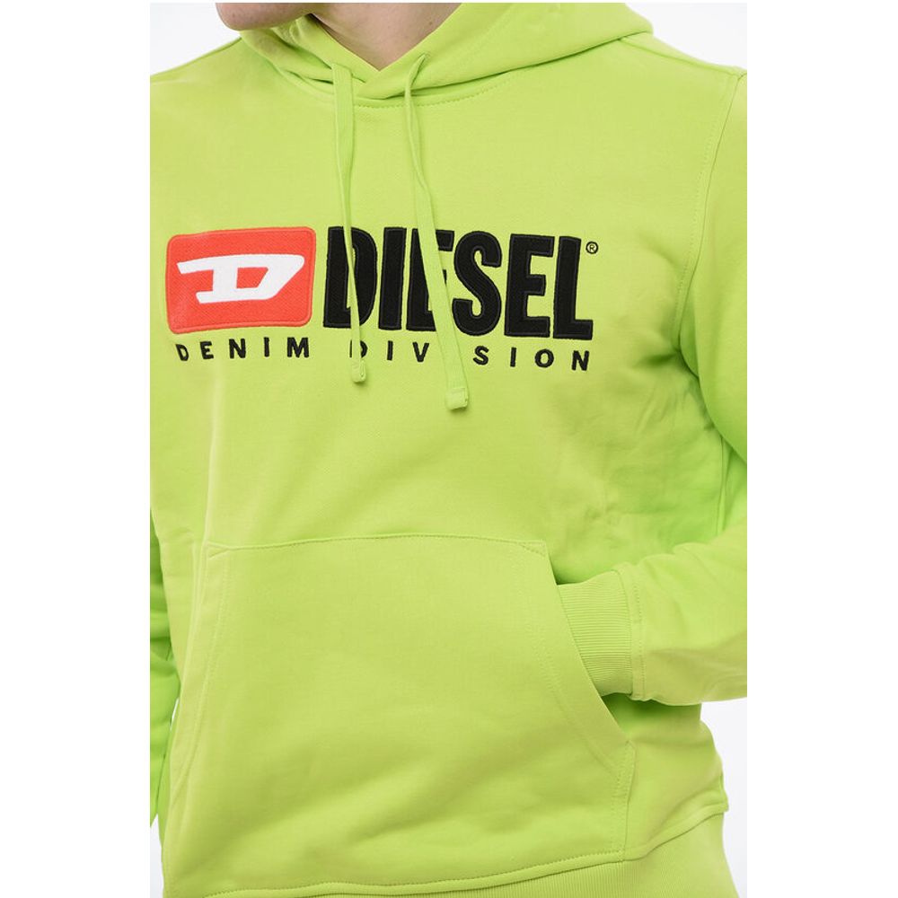 Brushed Cotton Hoodie Sweatshirt with Embroidered Logo