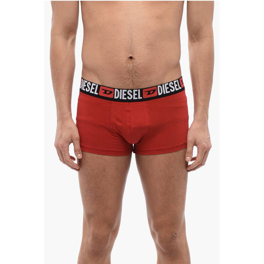 Set 3 Pairs of Stretch Cotton Boxers with Logoed Elastic Ban