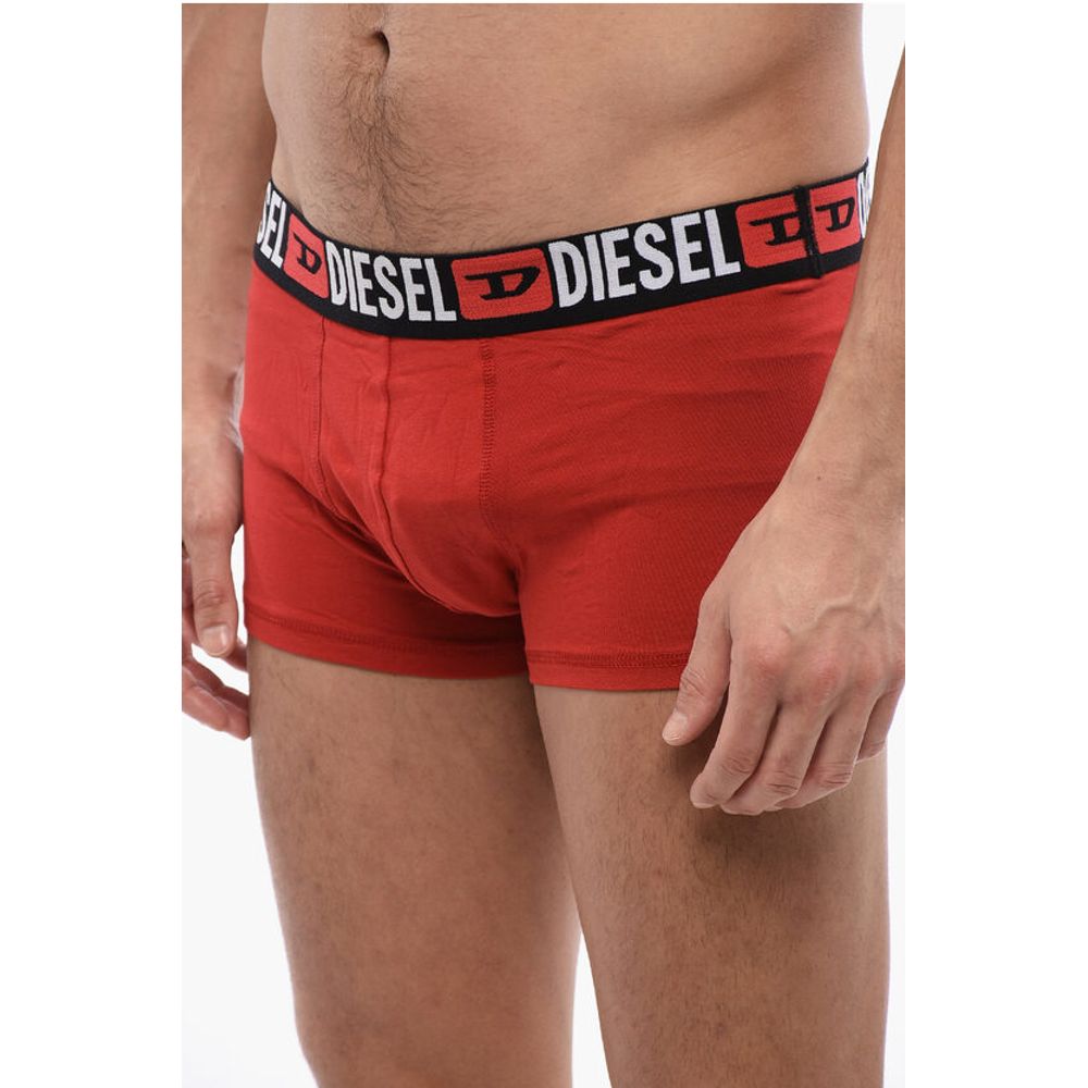 Set 3 Pairs of Stretch Cotton Boxers with Logoed Elastic Ban