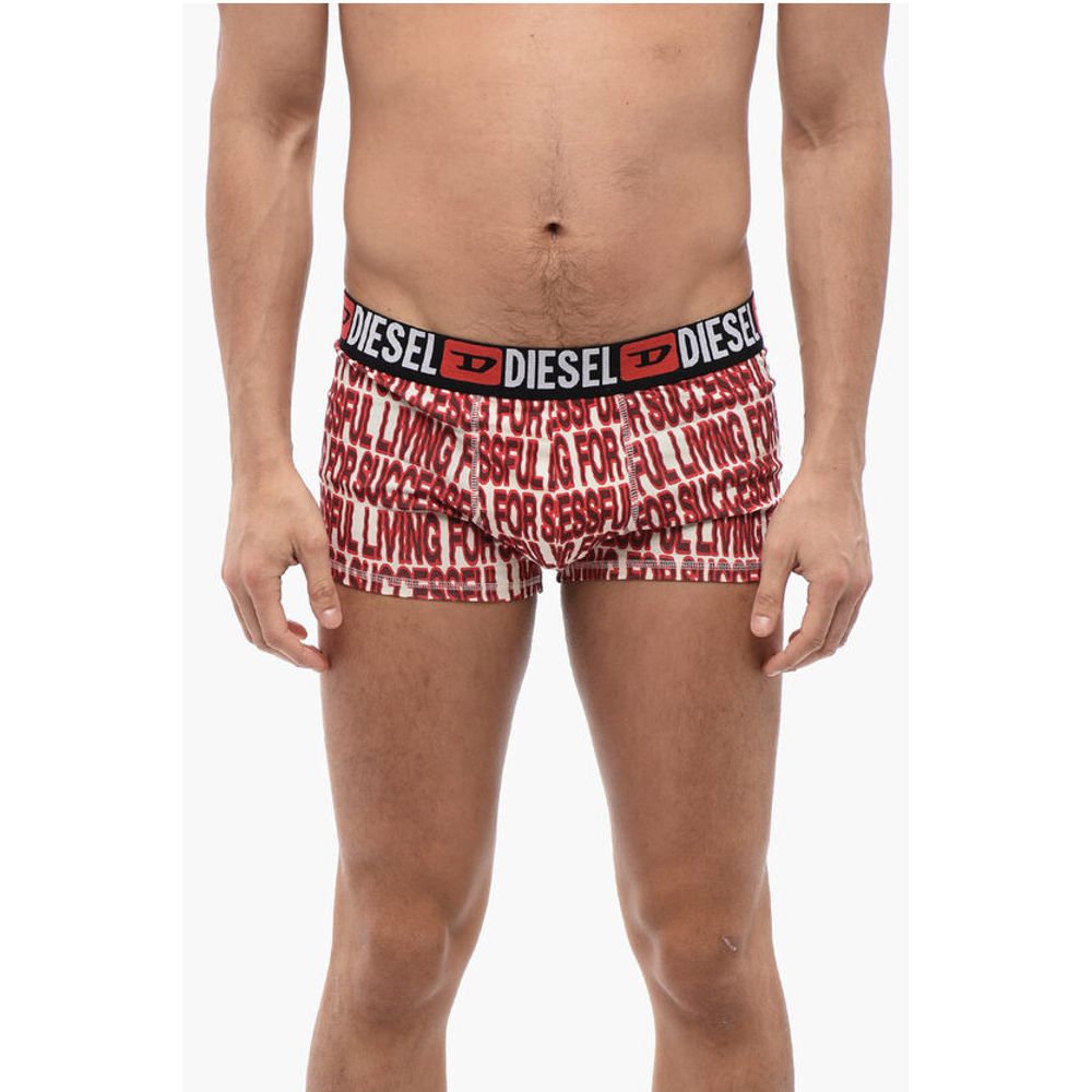Set 3 Pairs of Stretch Cotton Boxers with Logoed Elastic Ban