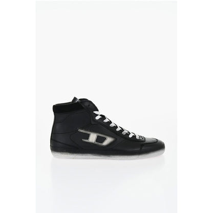 Leather S-LEROJI High-Top Sneakers with Faded Sole