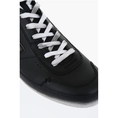 Leather S-LEROJI High-Top Sneakers with Faded Sole
