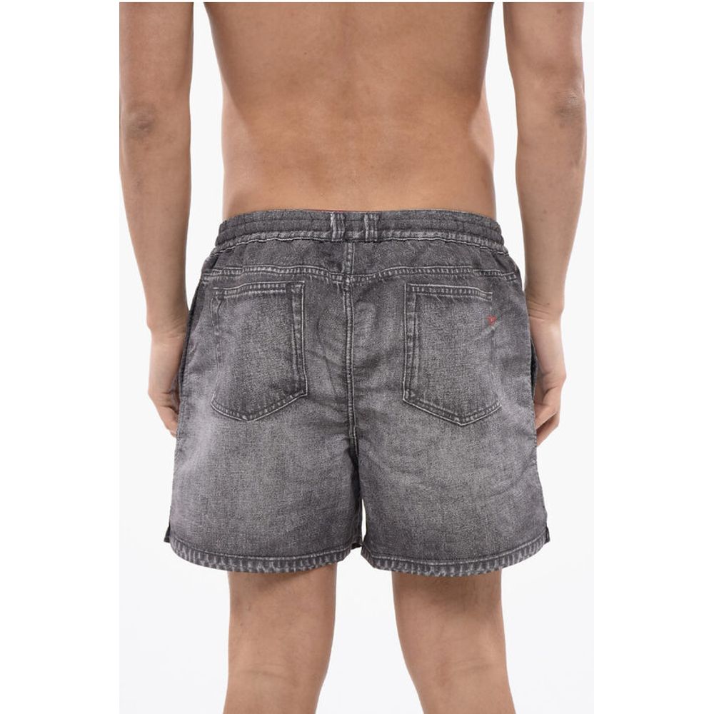 Swim Shorts BMBX-KEN-37 with Denim Effect Print