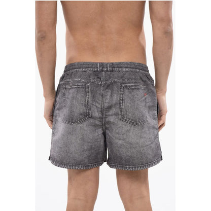 Swim Shorts BMBX-KEN-37 with Denim Effect Print