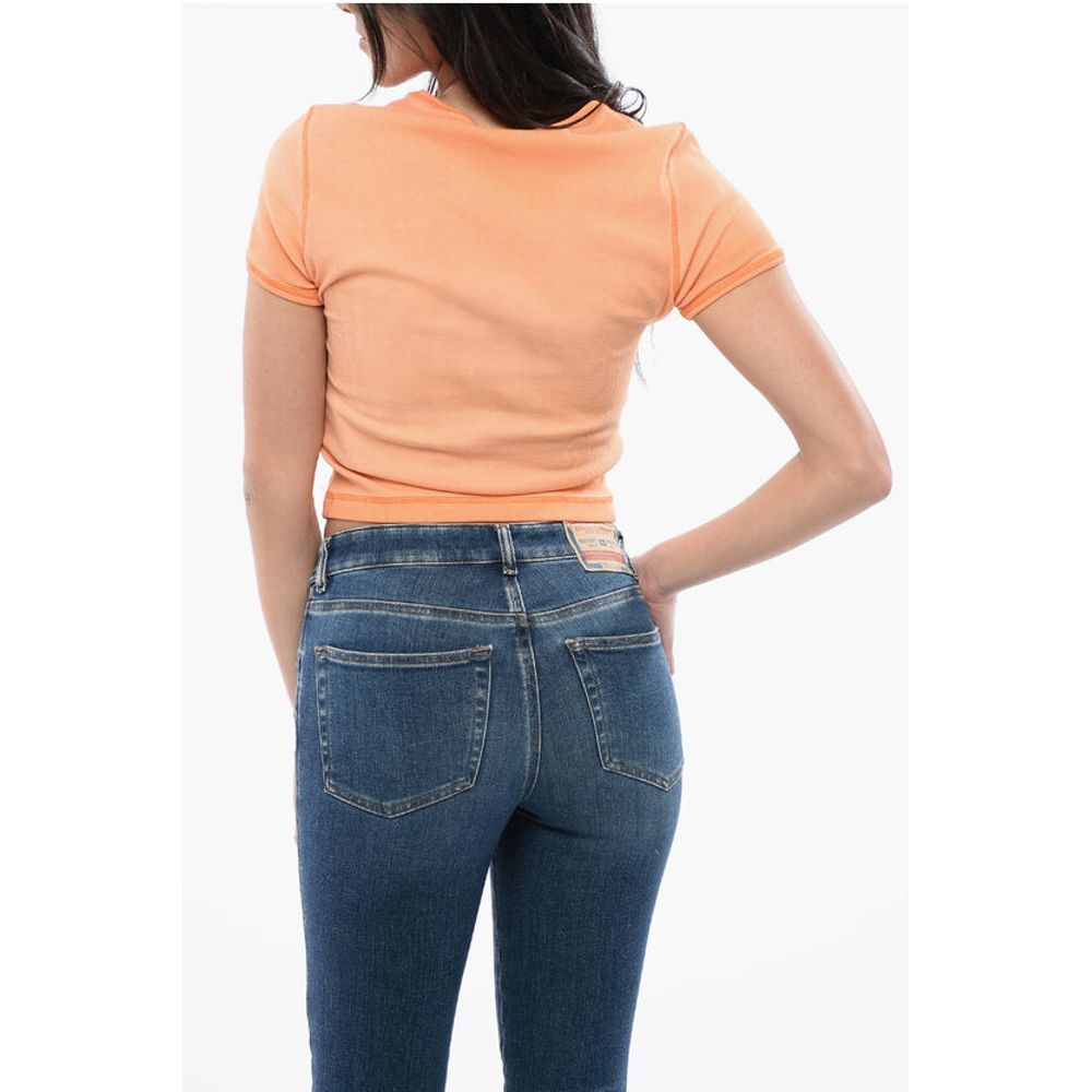 RED TAG Ribbed Cropped T-ELE Crew-neck T-shirt