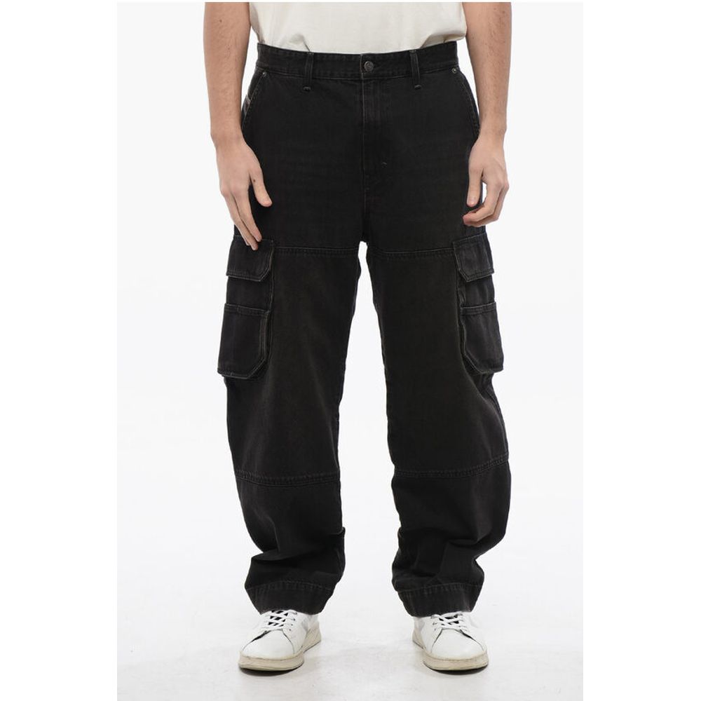 Wide Leg D-FISH Cargo Jeans 23cm L32