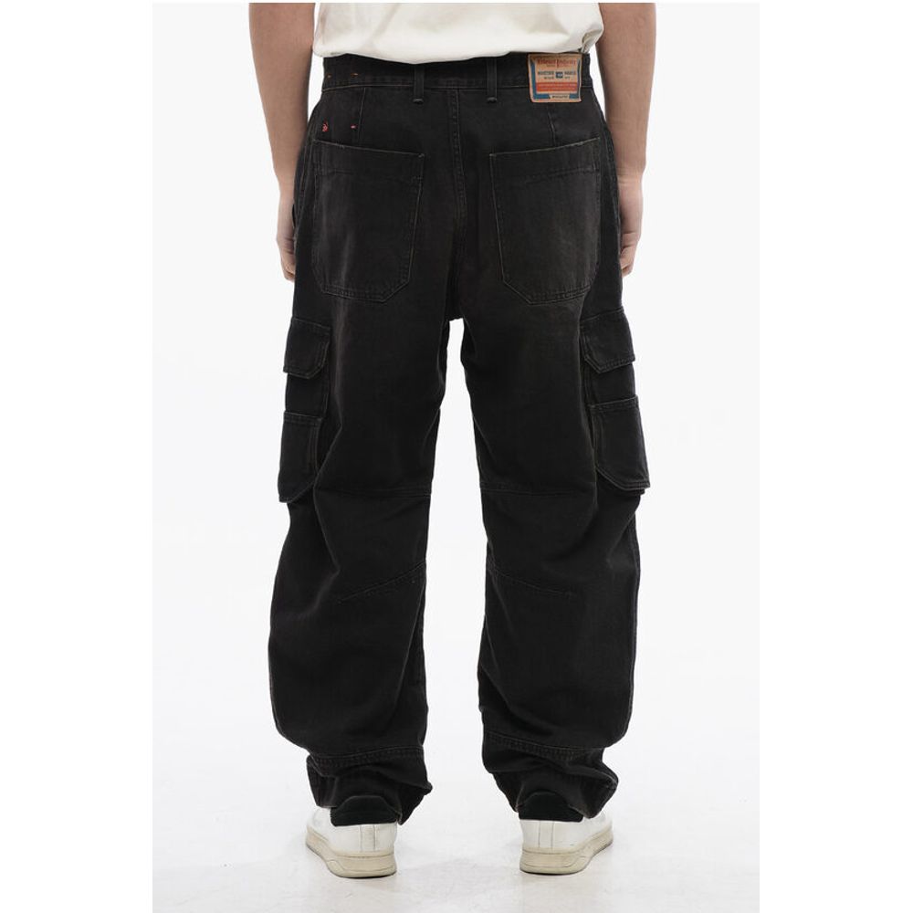 Wide Leg D-FISH Cargo Jeans 23cm L32