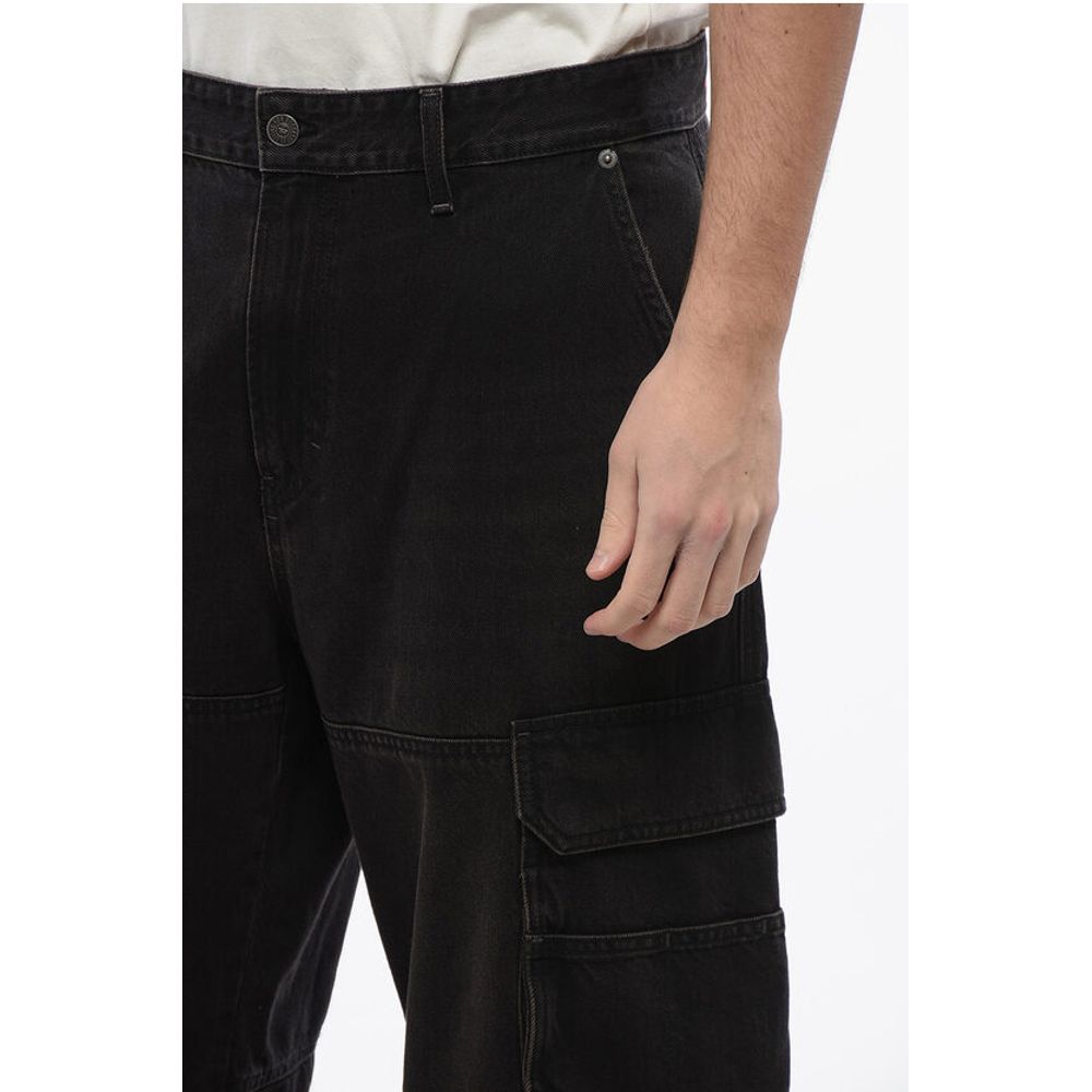 Wide Leg D-FISH Cargo Jeans 23cm L32