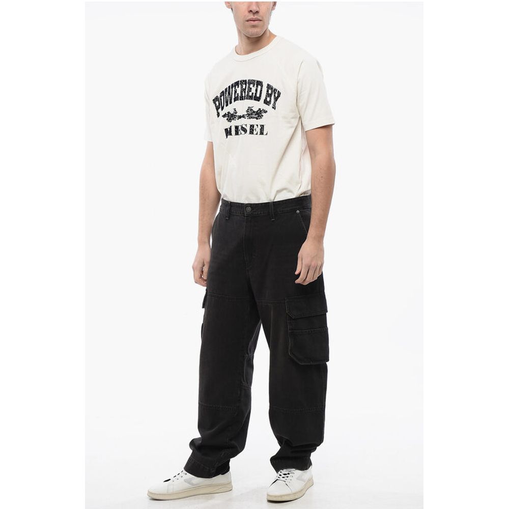 Wide Leg D-FISH Cargo Jeans 23cm L32