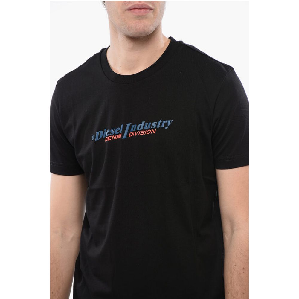 Cotton T-DIEGOR NEW INDUSTRIES Crew-neck T-shirt with Emboss