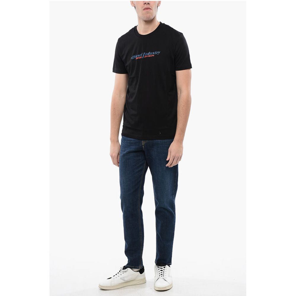 Cotton T-DIEGOR NEW INDUSTRIES Crew-neck T-shirt with Emboss