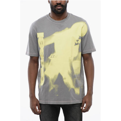 Faded Effect T-JUST-N13 Crewneck T-Shirt