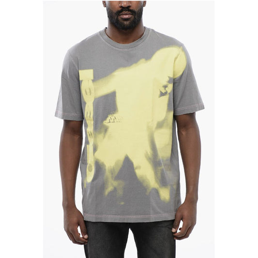 Faded Effect T-JUST-N13 Crewneck T-Shirt
