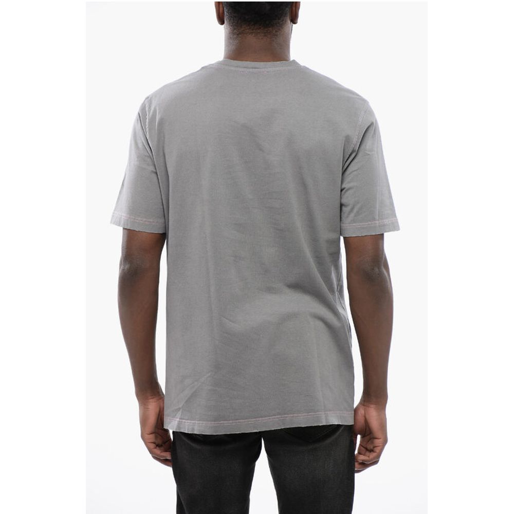 Faded Effect T-JUST-N13 Crewneck T-Shirt