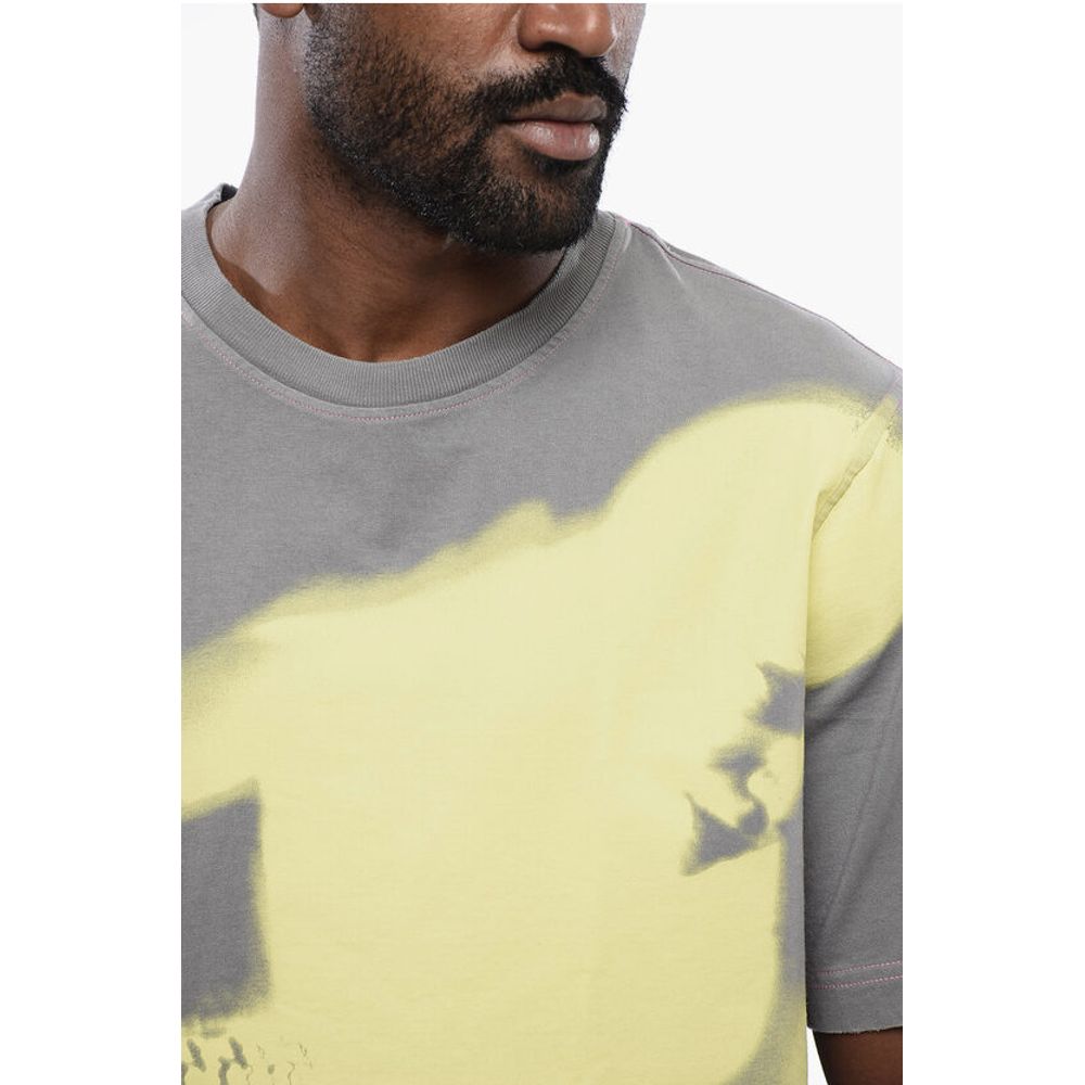 Faded Effect T-JUST-N13 Crewneck T-Shirt