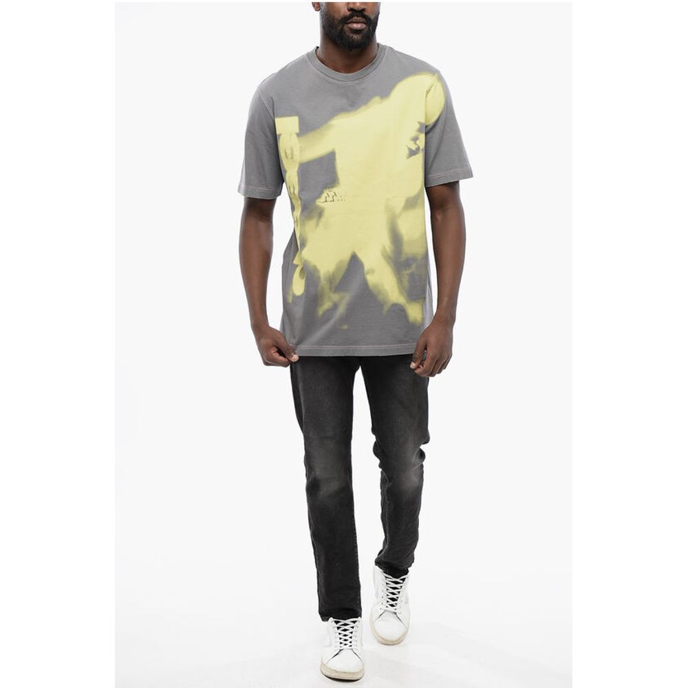 Faded Effect T-JUST-N13 Crewneck T-Shirt