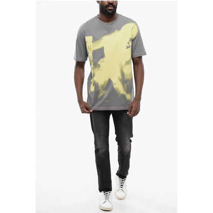 Faded Effect T-JUST-N13 Crewneck T-Shirt