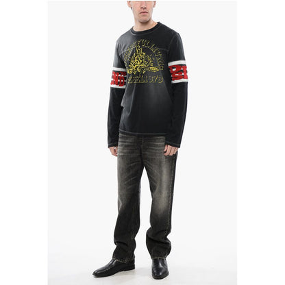 RED TAG Long Sleeves T-JU-LS Crew-neck T-shirt with Velvet D
