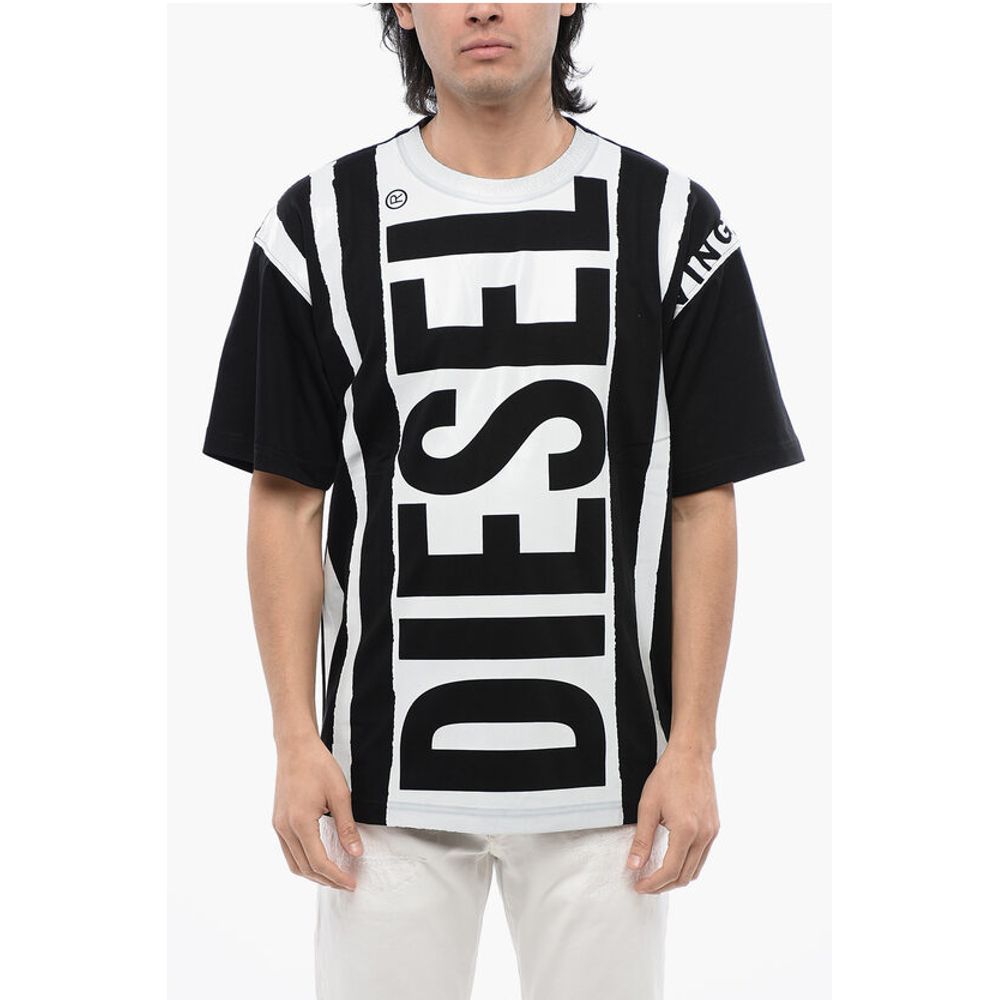 RED TAG Two-Tone T-NABEL-M5 Crew-neck T-Shirt with Contrasti