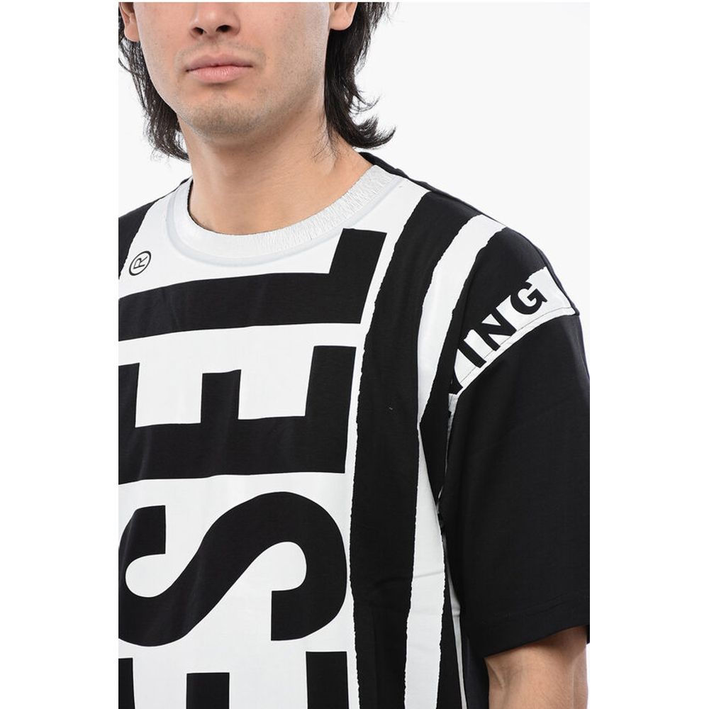 RED TAG Two-Tone T-NABEL-M5 Crew-neck T-Shirt with Contrasti