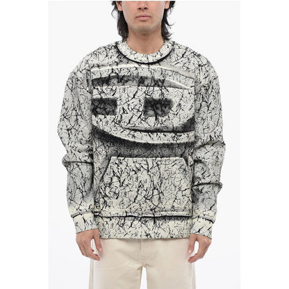RED TAG Cracked Effect S-MACOVAL Crew-neck Sweatshirt