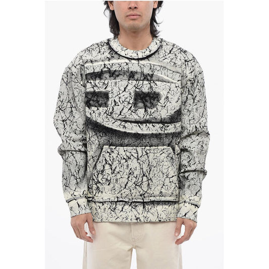 RED TAG Cracked Effect S-MACOVAL Crew-neck Sweatshirt