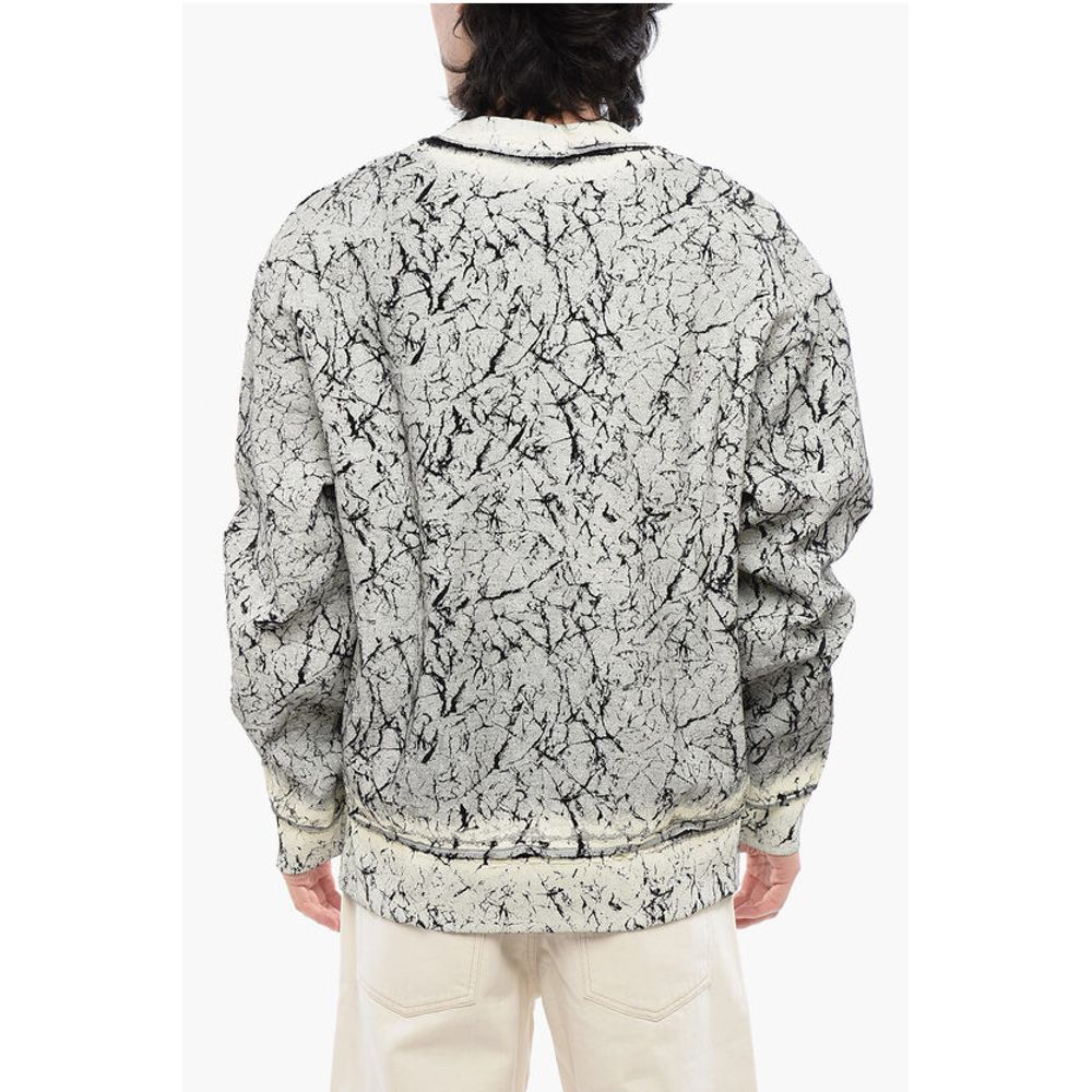 RED TAG Cracked Effect S-MACOVAL Crew-neck Sweatshirt