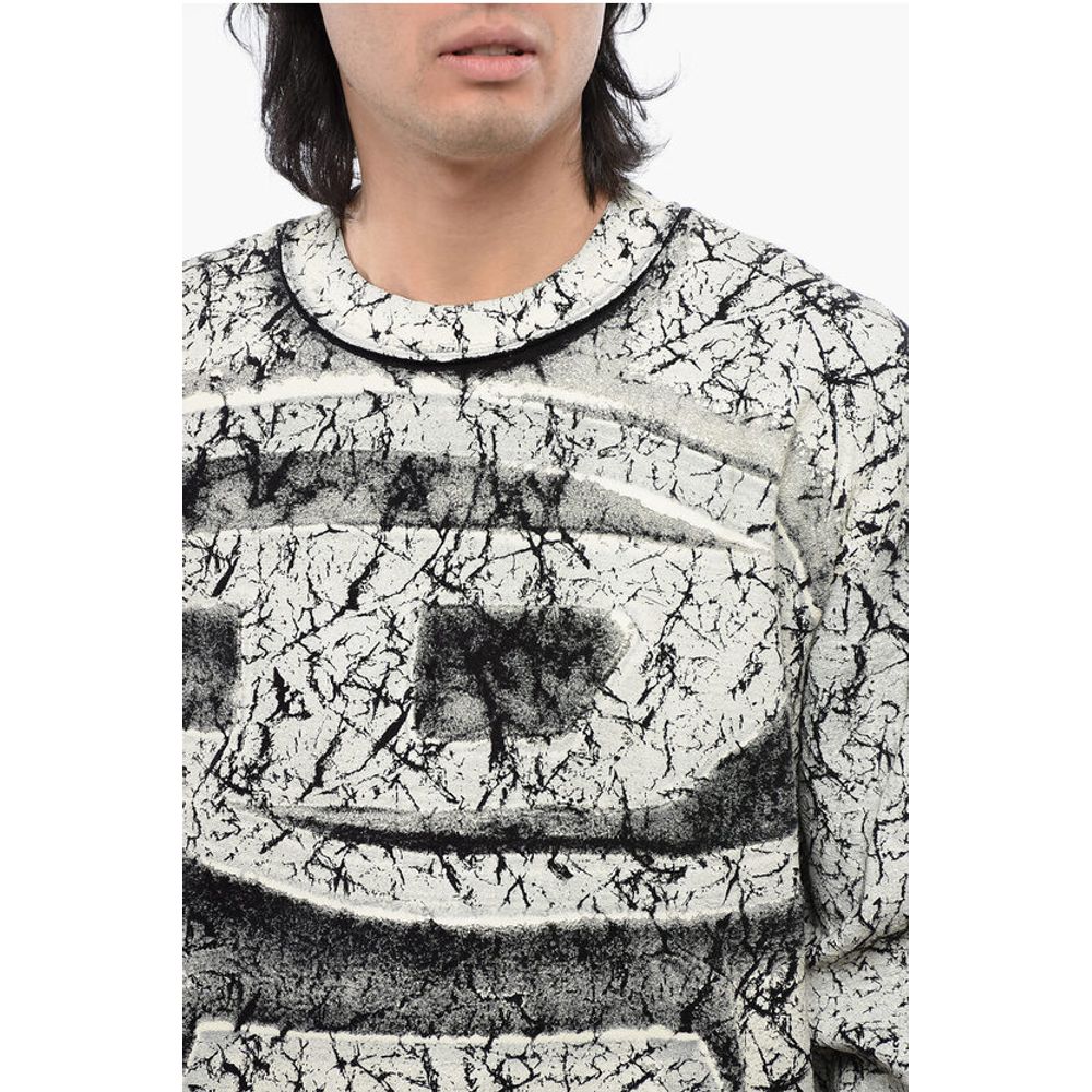 RED TAG Cracked Effect S-MACOVAL Crew-neck Sweatshirt