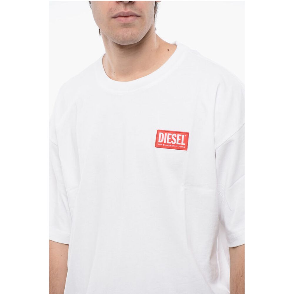 RED TAG Cotton T-NLABEL-L1 Crew-neck T-shirt with Embroidery