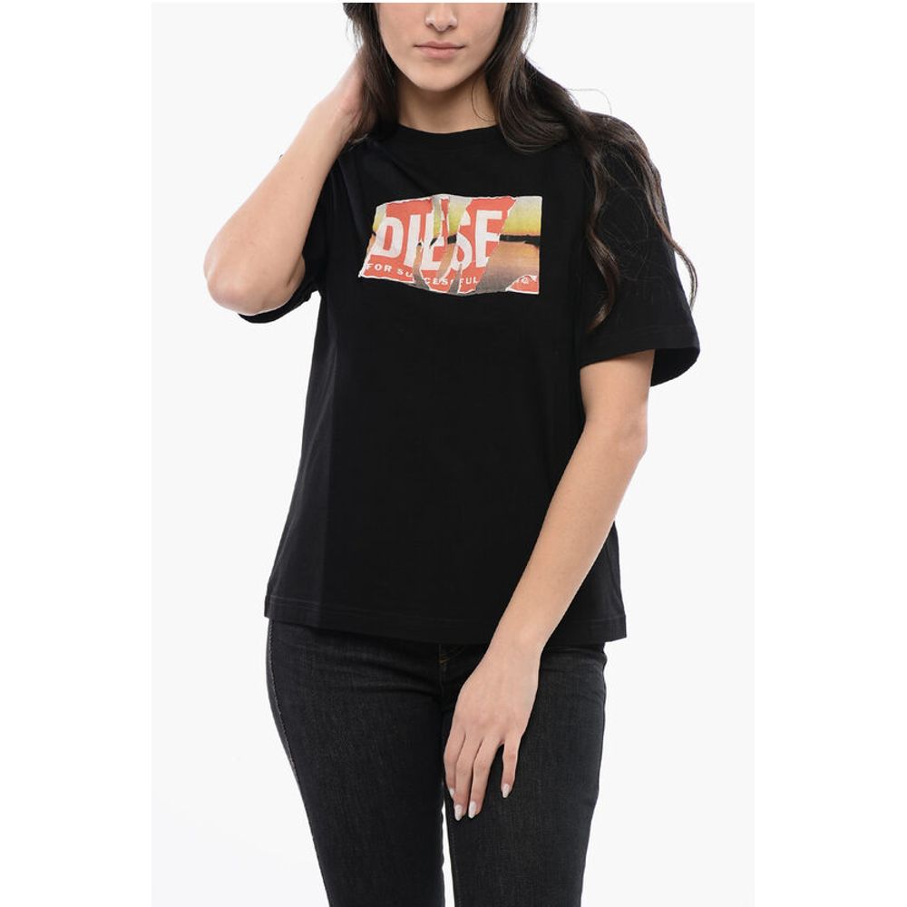 RED TAG Cotton Crew-neck T-DANNY-POFF T-shirt with Frontal P
