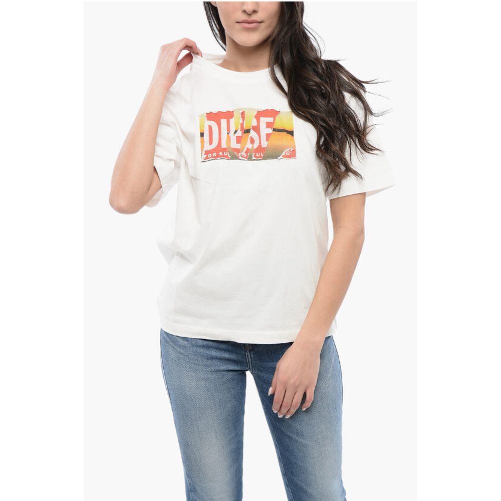 RED TAG Cotton Crew-neck T-DANNY-POFF T-shirt with Frontal P