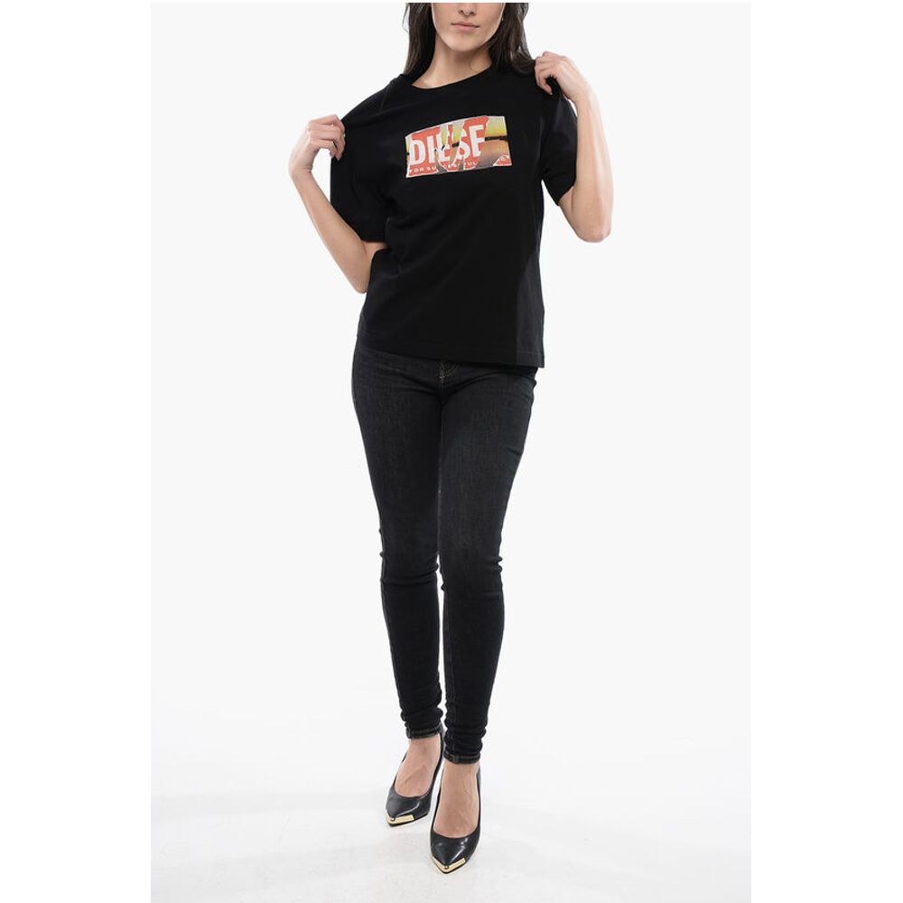 RED TAG Cotton Crew-neck T-DANNY-POFF T-shirt with Frontal P