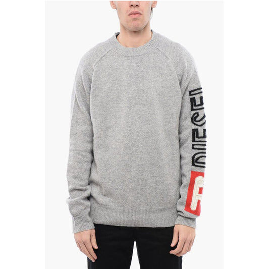 RED TAG Wool K-SARIA Crew-neck Sweater with Embossed Logo