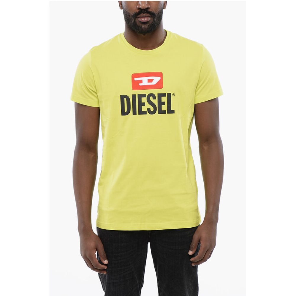 Solid Color T-DIEGO NEW Crewneck T-Shirt with Maxi Frontal L