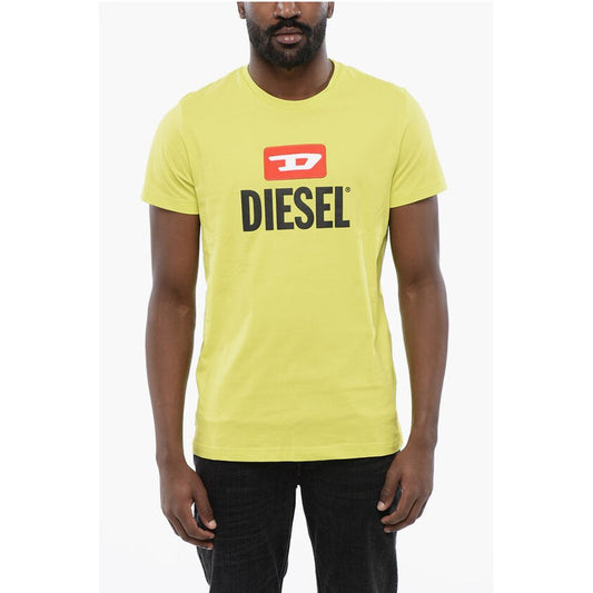 Solid Color T-DIEGO NEW Crewneck T-Shirt with Maxi Frontal L