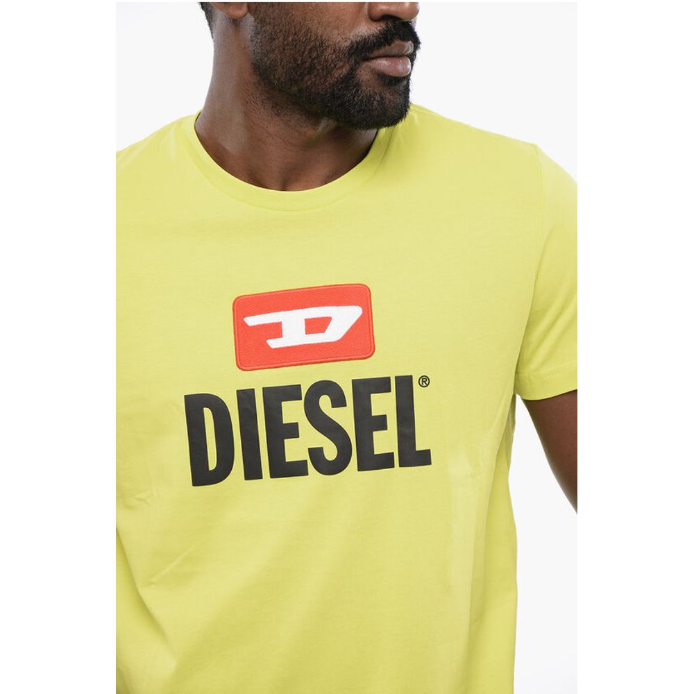 Solid Color T-DIEGO NEW Crewneck T-Shirt with Maxi Frontal L