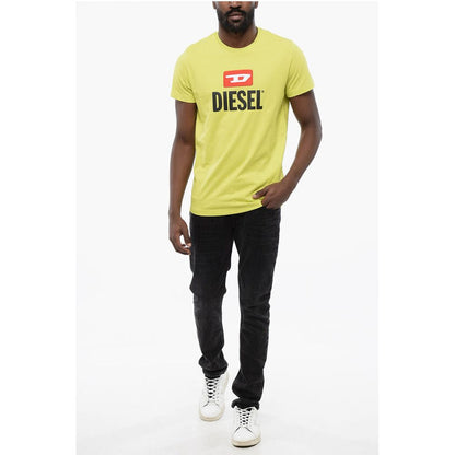 Solid Color T-DIEGO NEW Crewneck T-Shirt with Maxi Frontal L