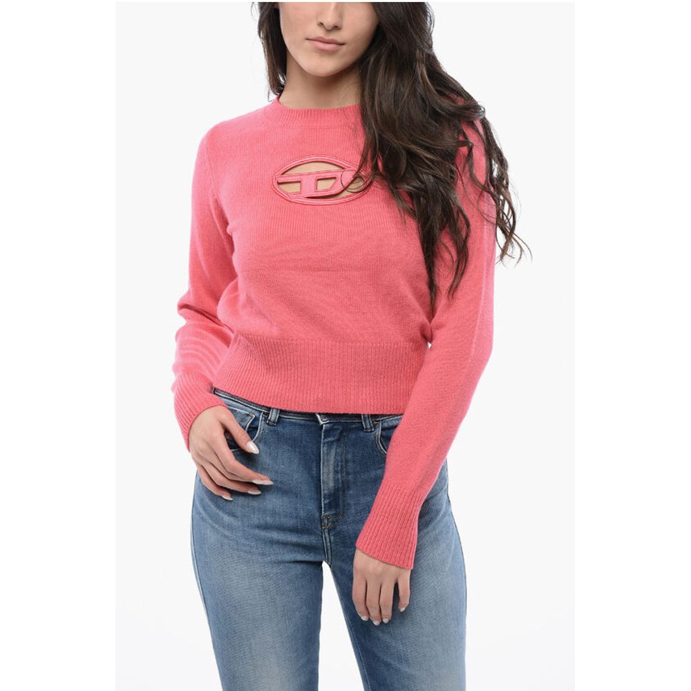 RED TAG Wool and Cashmere M-AREESA Crew-neck Sweater with Cu