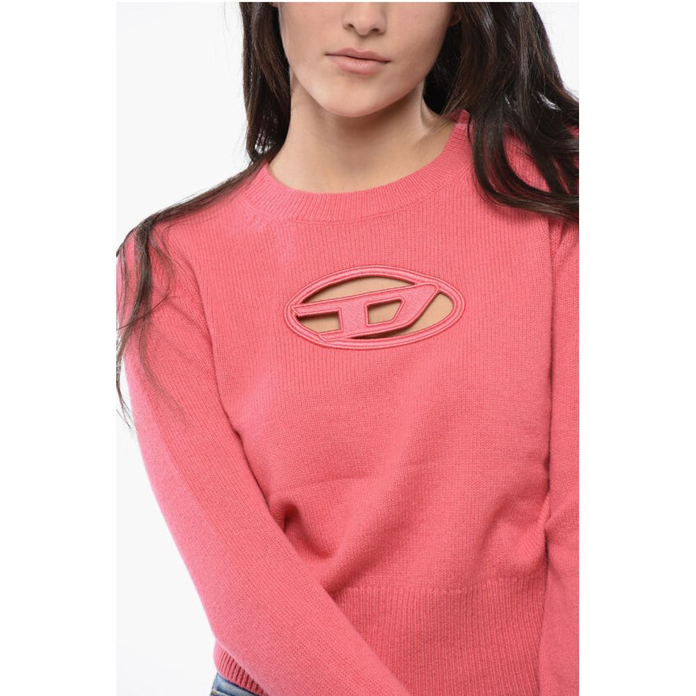 RED TAG Wool and Cashmere M-AREESA Crew-neck Sweater with Cu
