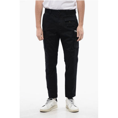 Solid Color P-COR-CL Cargo Pants with Oval-D Logo