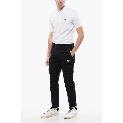 Solid Color P-COR-CL Cargo Pants with Oval-D Logo