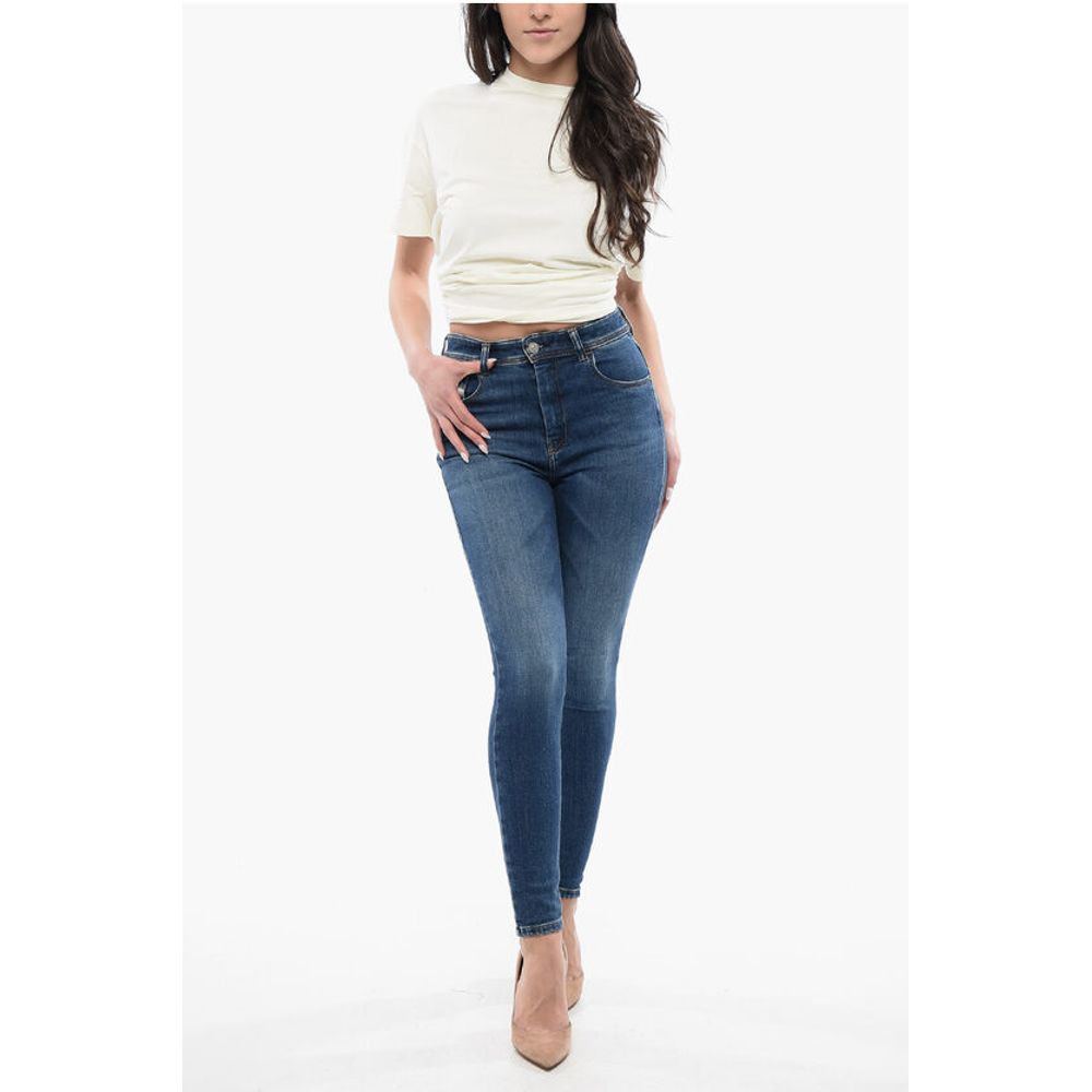 High Waisted Stretch Denim SLANDY Jeans 11cm L.32