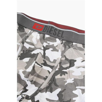 Set of 2 Stretch Cotton Boxer Shorts with Camouflage Pattern