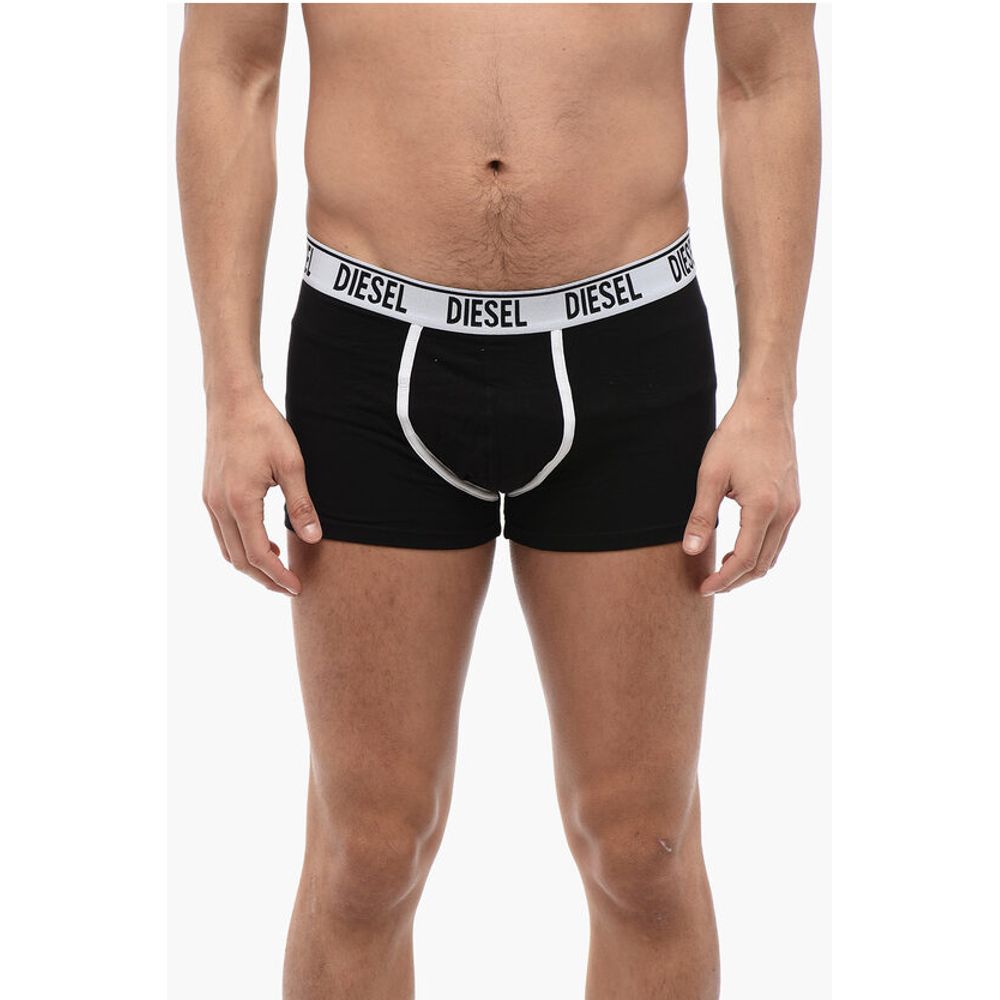 Set of 2 Stretch Cotton Boxer with Logoed Elastic Band